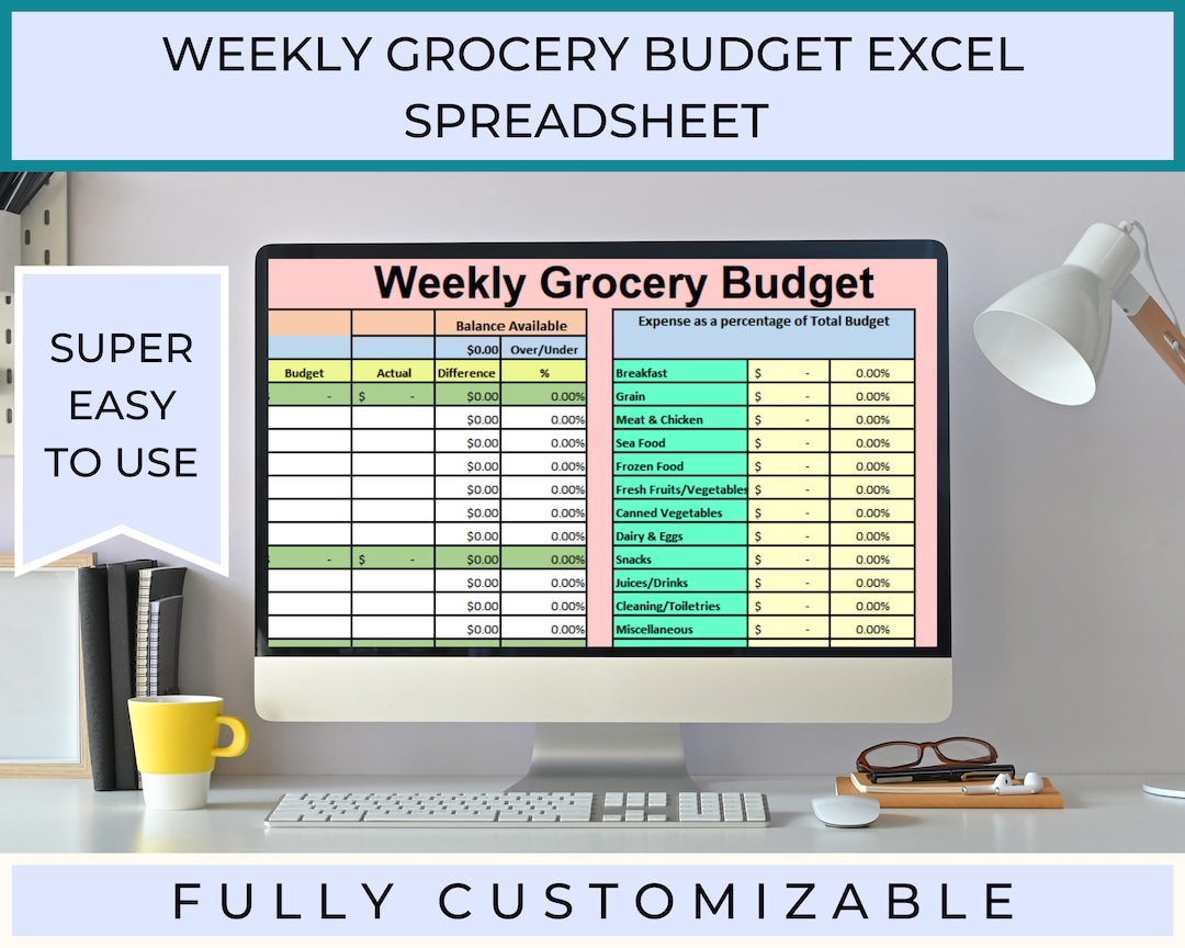 Track Grocery Spending With This Customizable Excel Budget Template ...