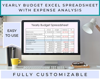 Ultimate Yearly Budget Excel Template Annual Budget Spreadsheet Budget Tracker Yearly Budget Excel Spreadsheet With Charts