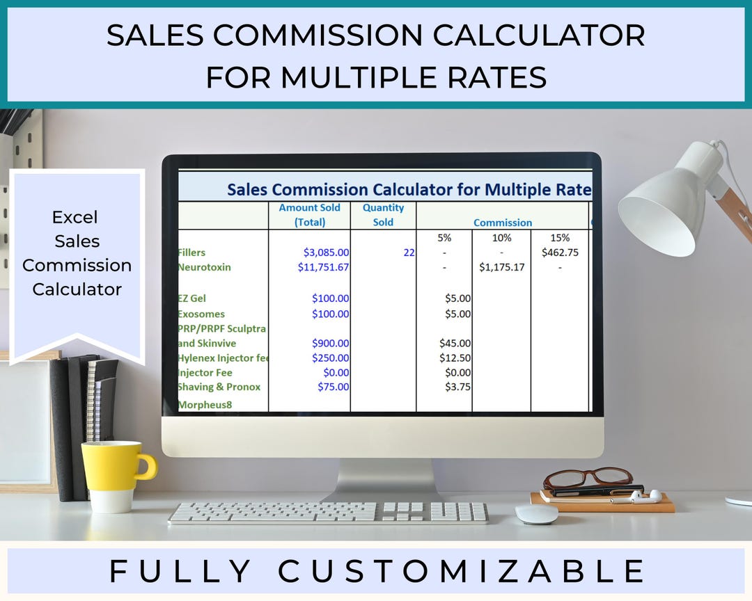 User Friendly Sales Commission Calculator Excel Template, Multiple ...