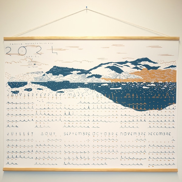 Tide calendar 2024 - Screen printing