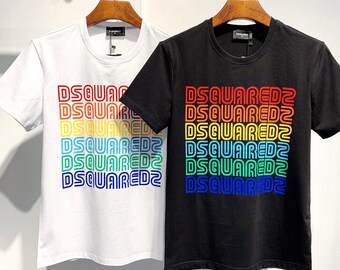 dsquared2 vintage embroidered logo t shirt