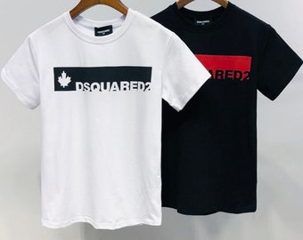 dsquared2 vintage embroidered logo t shirt