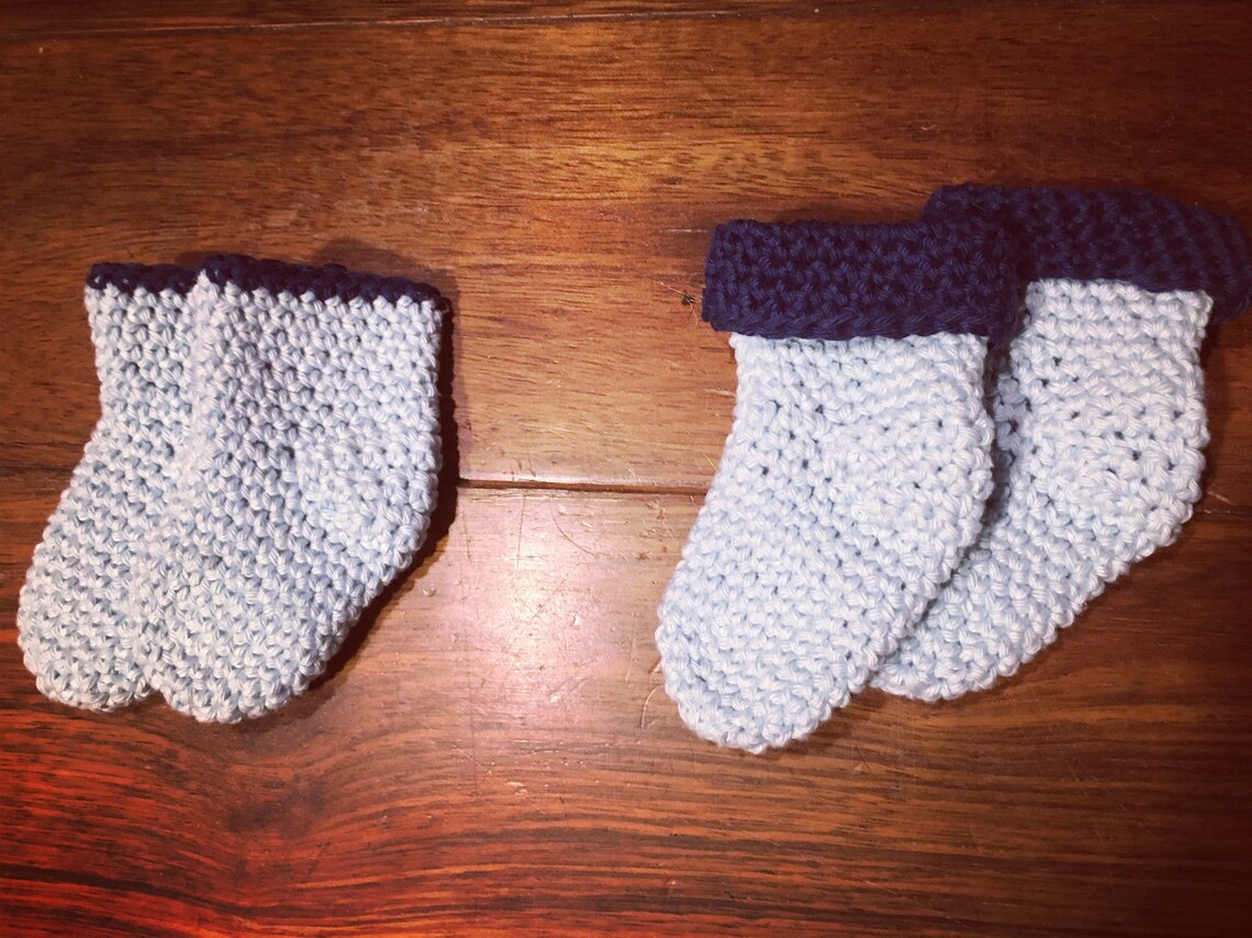 Handmade crochet baby socks Etsy