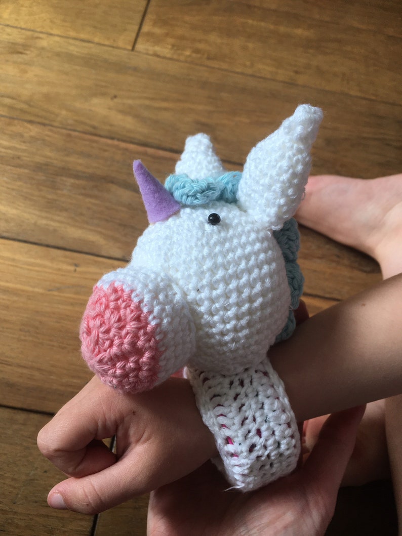 unicorn plush slap bracelet