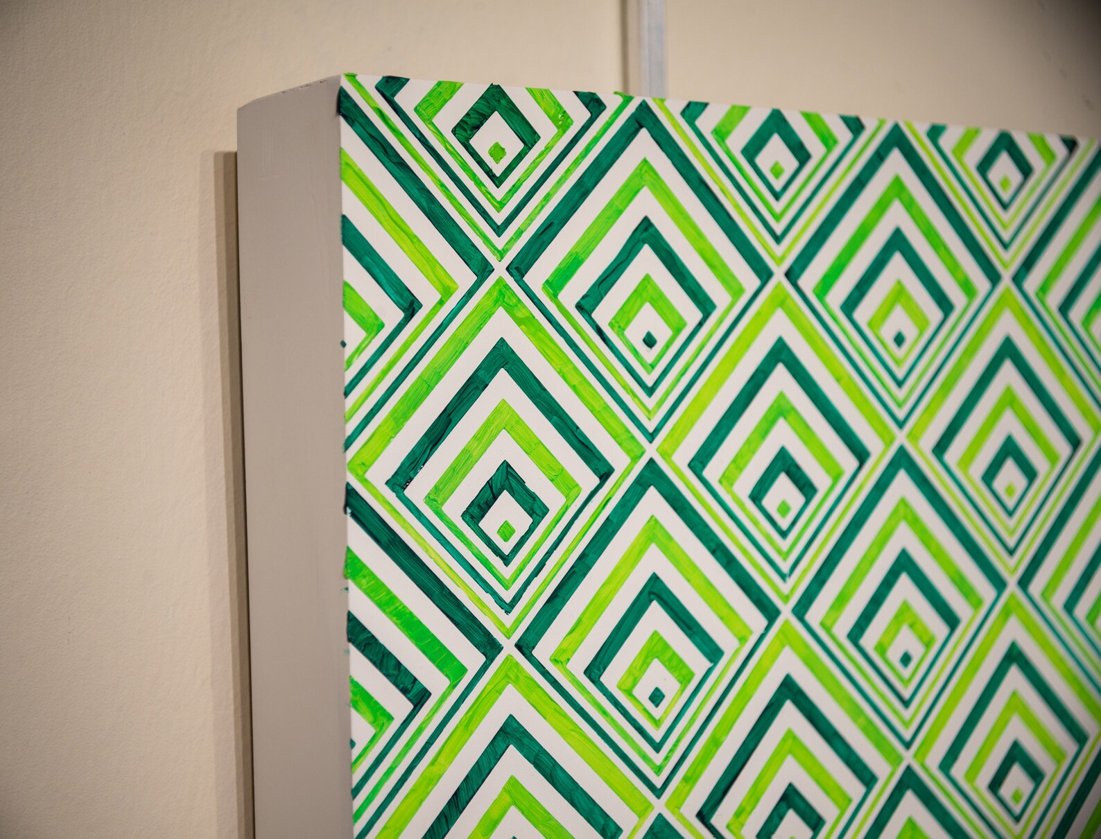 Wow Acrylic Painting on Wood Panel Handmade Original Etsy