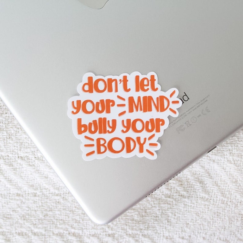 body positivity sticker 2 x 2.75 in glossy body positive quote sticker hydroflask stickers laptop stickers vsco stickers image 3