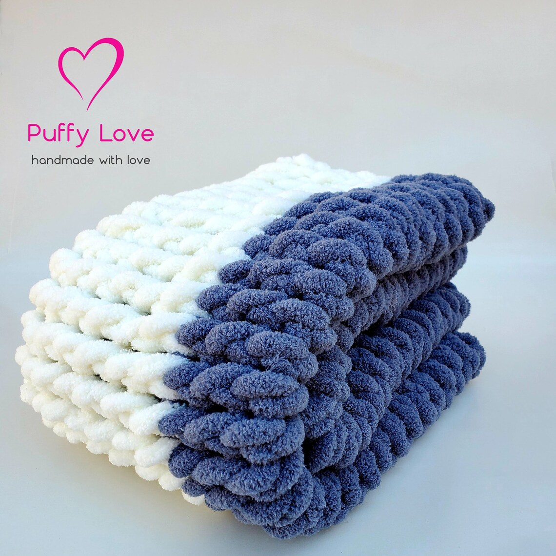 Knitted Baby Blanket Chunky Knit Blanket Blanket Alize Puffy