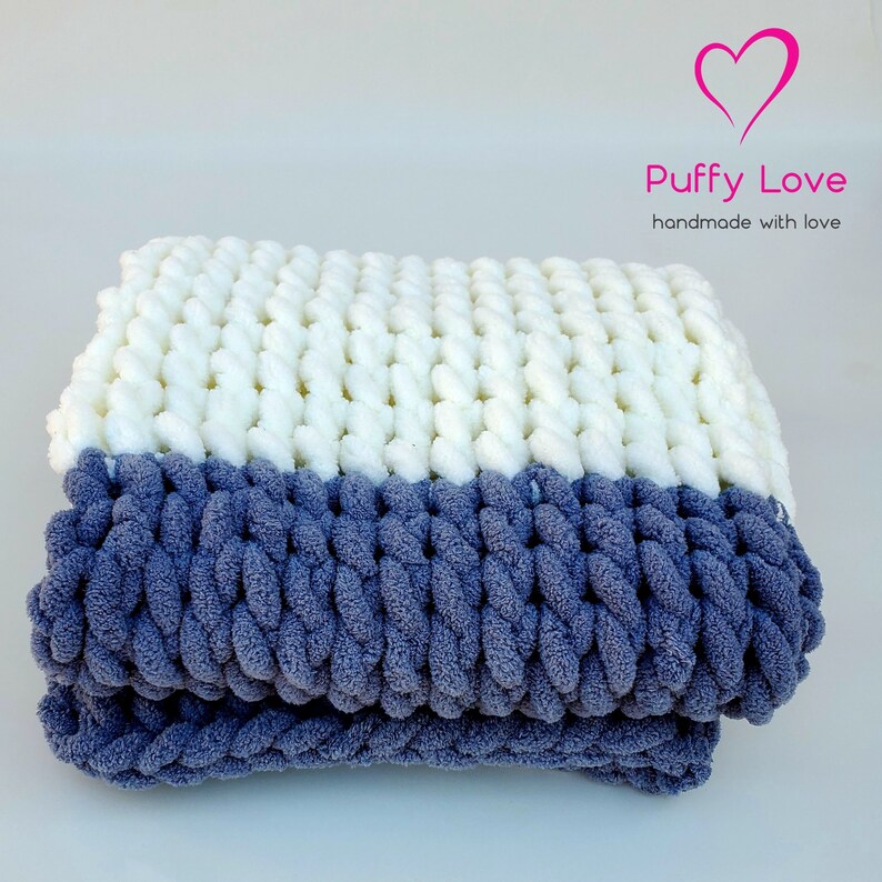 Knitted Baby Blanket Chunky Knit Blanket Blanket Alize Puffy