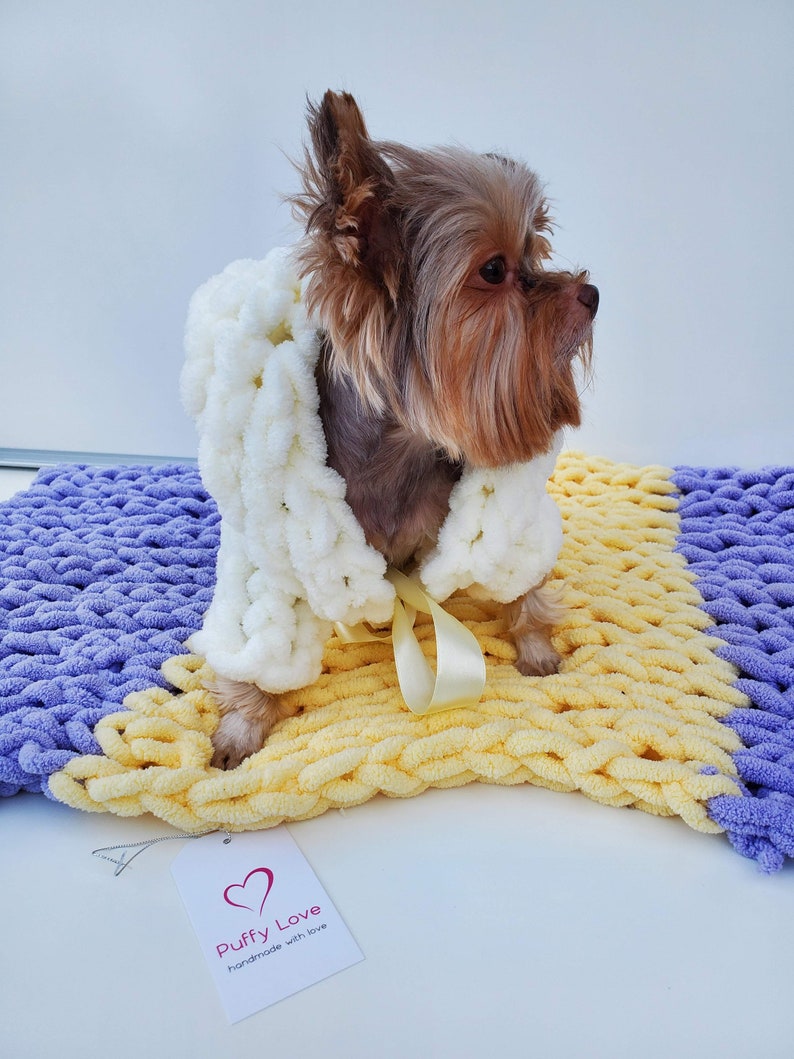 Small Dog Bathrobe Knit Puppy Robe Soft Dog Robe Dog Lover Gift Pet