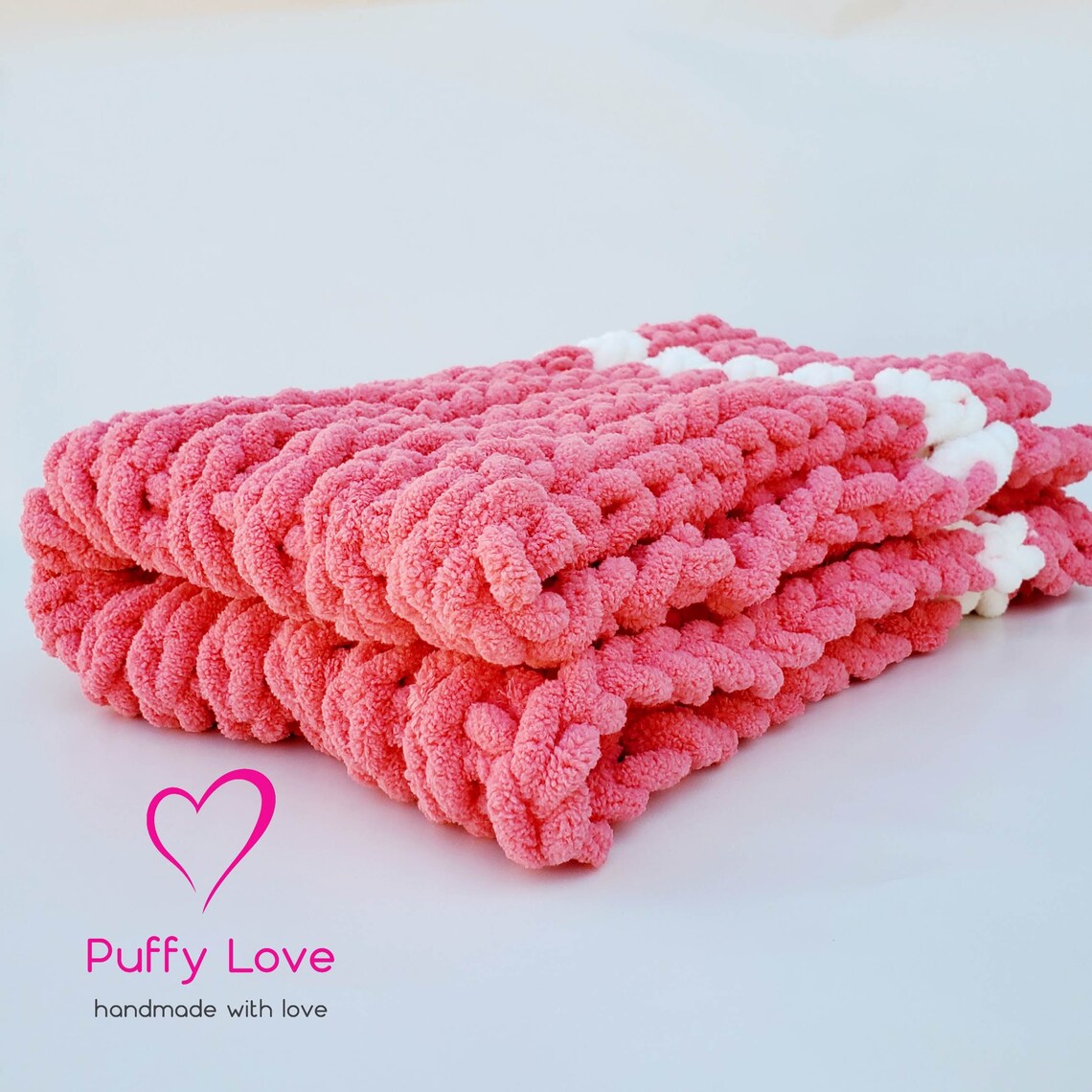 Knitted Baby Blanket Chunky Knit Blanket Blanket Alize Puffy