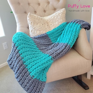 Chunky Knit Blanket - Chunky Knitted Lap Throw - Handknit Blanket - Knit Couch Blanket - Weighted Blanket -  Homewarming Gift - Unique Gift