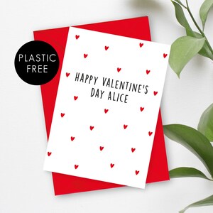 Personalisierte glückliche VALENTINSTAG-Karte, Benutzerdefinierte personalisierte Karte, benutzerdefinierte Namenskarte, personalisierte Namenskarte, für Freund, für Freundin
