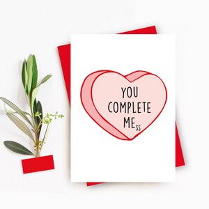 You Complete Me Valentijnsdagkaart, valentijnskaart voor hem, grappige valentijnskaart 2022, voor vriendin, voor haar, film film quote kaart
