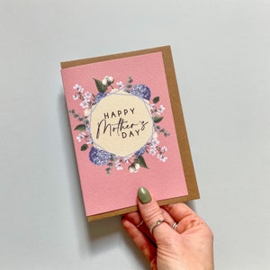 Happy Mother&#39;s Day Card, Cute Mother&#39;s Day Card 2022, Handmade Mothers Day Card, Card For Mum With Flowers, For Her, From Daughter, From Son