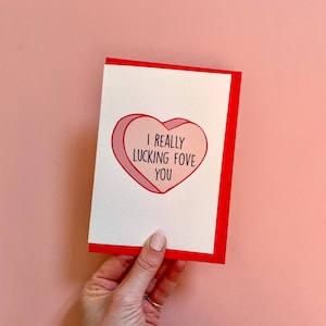 I wirklich fucking Liebe Sie Valentinstagskarte, Lustige Valentinstagskarten 2021, Für Freundin, Für Verlobte, Für Frau, Valentinstag Karte Lustig