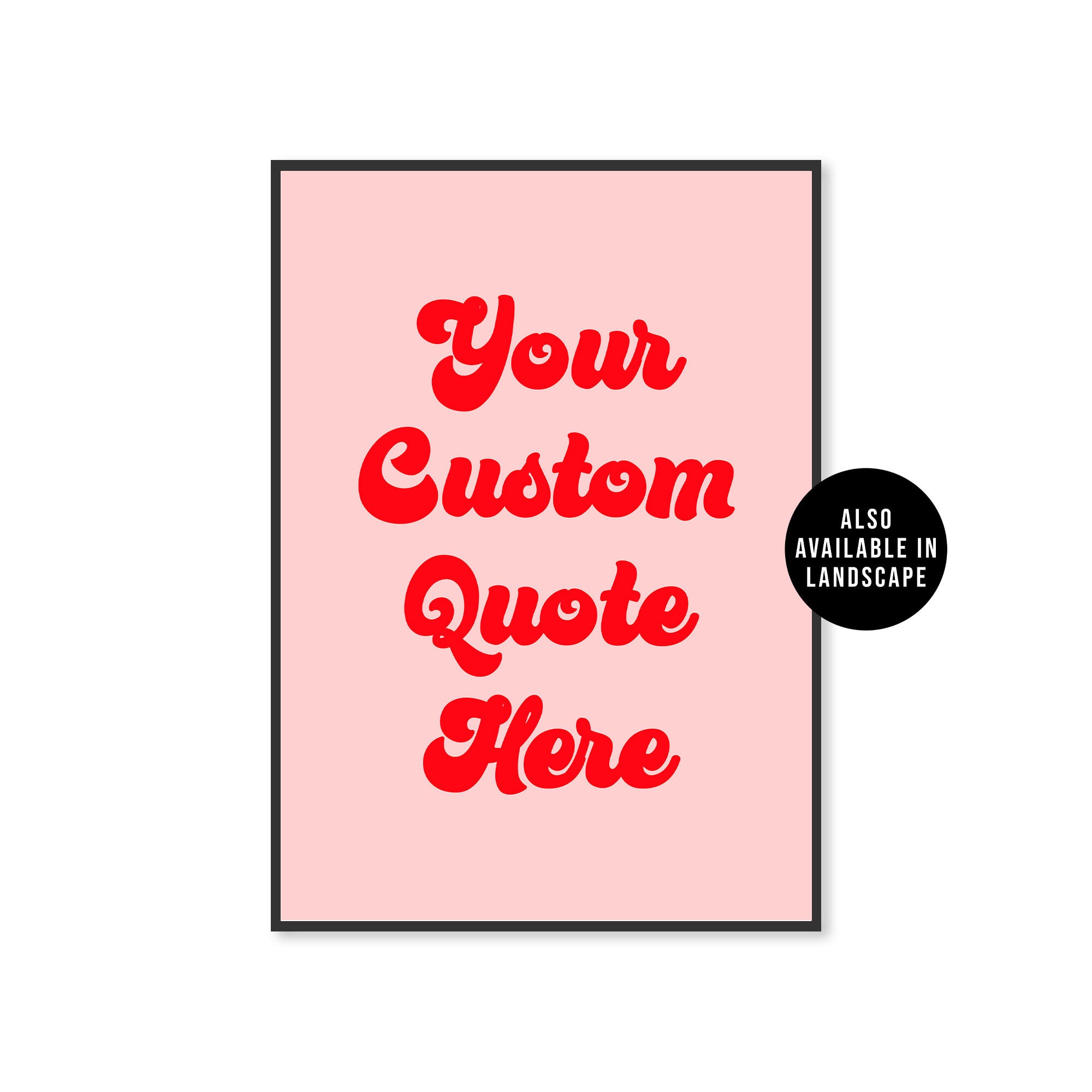 Retro Personalised Typography Print Wall Art Bespoke Custom Etsy UK