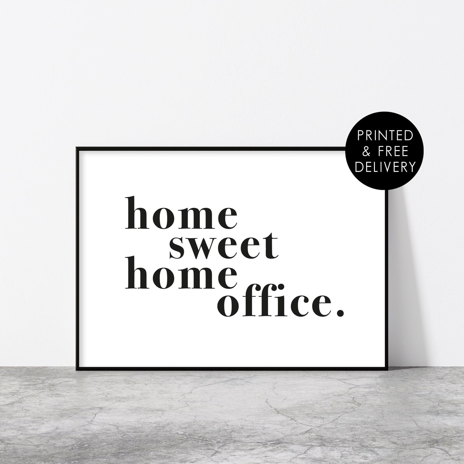 Home Sweet Home Office Typography Wall Art Print Unframed A5 | Etsy