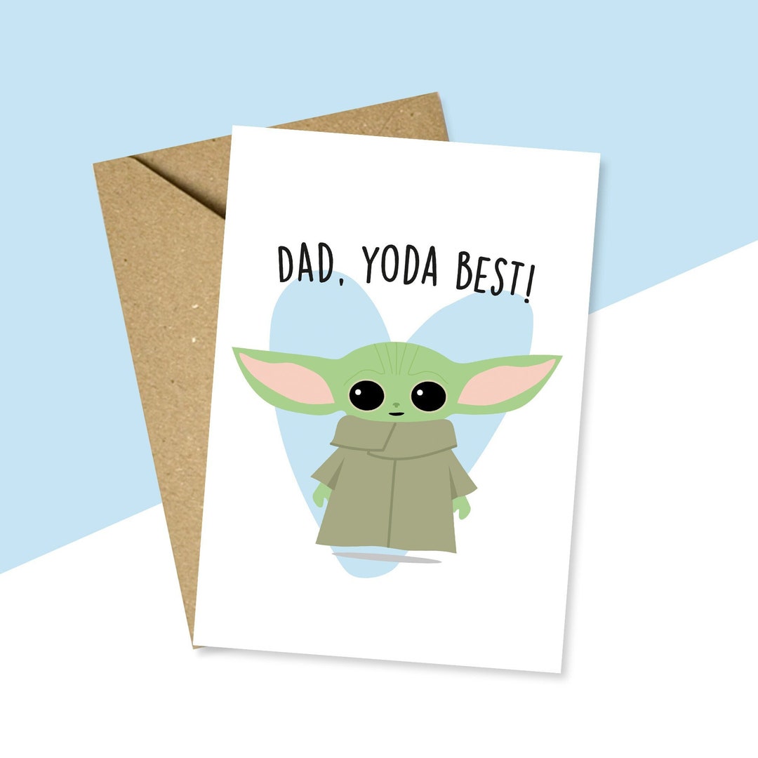 Dad Yoda Best Father's Day Card, First Father's Day Card, Cute Pun Card, Father's Day Card, for