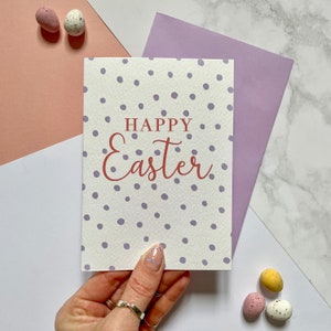 Carte de Joyeuses Pâques, carte de Pâques pour fille, carte de Pâques pour un ami, carte de Pâques faite main, carte de Pâques pour elle, carte tendance moderne mignonne simple