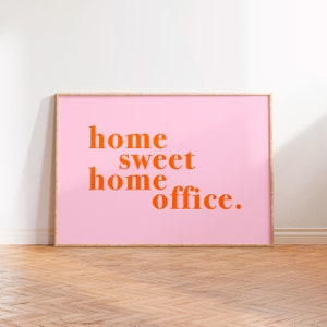 Home Sweet Home Office Print, Gift For Boss Woman, Leaving Gift Present Work Colleague, Desk Accessories Aesthetic, Unframed A5 A4 A3 Art