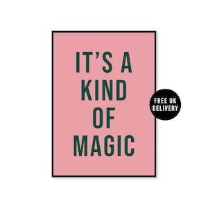 Es ist eine Art von Magie Druck, Queen Druck, Queen Lyric Print, Queen Lyric Wandkunst, Queen Lyric Poster, ungerahmt A5 A4 A3 Queen Poster