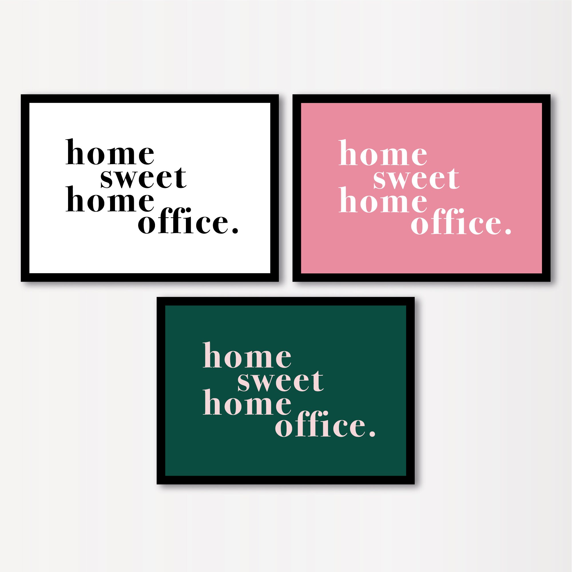 Home Sweet Home Office Typography Wall Art Print Unframed A5 | Etsy