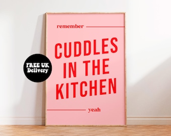 Remember Cuddles In The Kitchen Print, Mardy Bum Inspired Lyrics Print, Music Posters Prints, Song Lyrics Wall Art, Unframed A5 A4 A3 Print