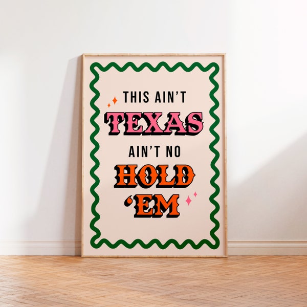 Texas Hold Em Wall Art - Etsy