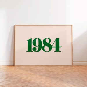Póster personalizado del año, regalo de 40 cumpleaños, regalo de aniversario para pareja, impresión del año de nacimiento, regalo de baby shower, póster estético, descarga digital