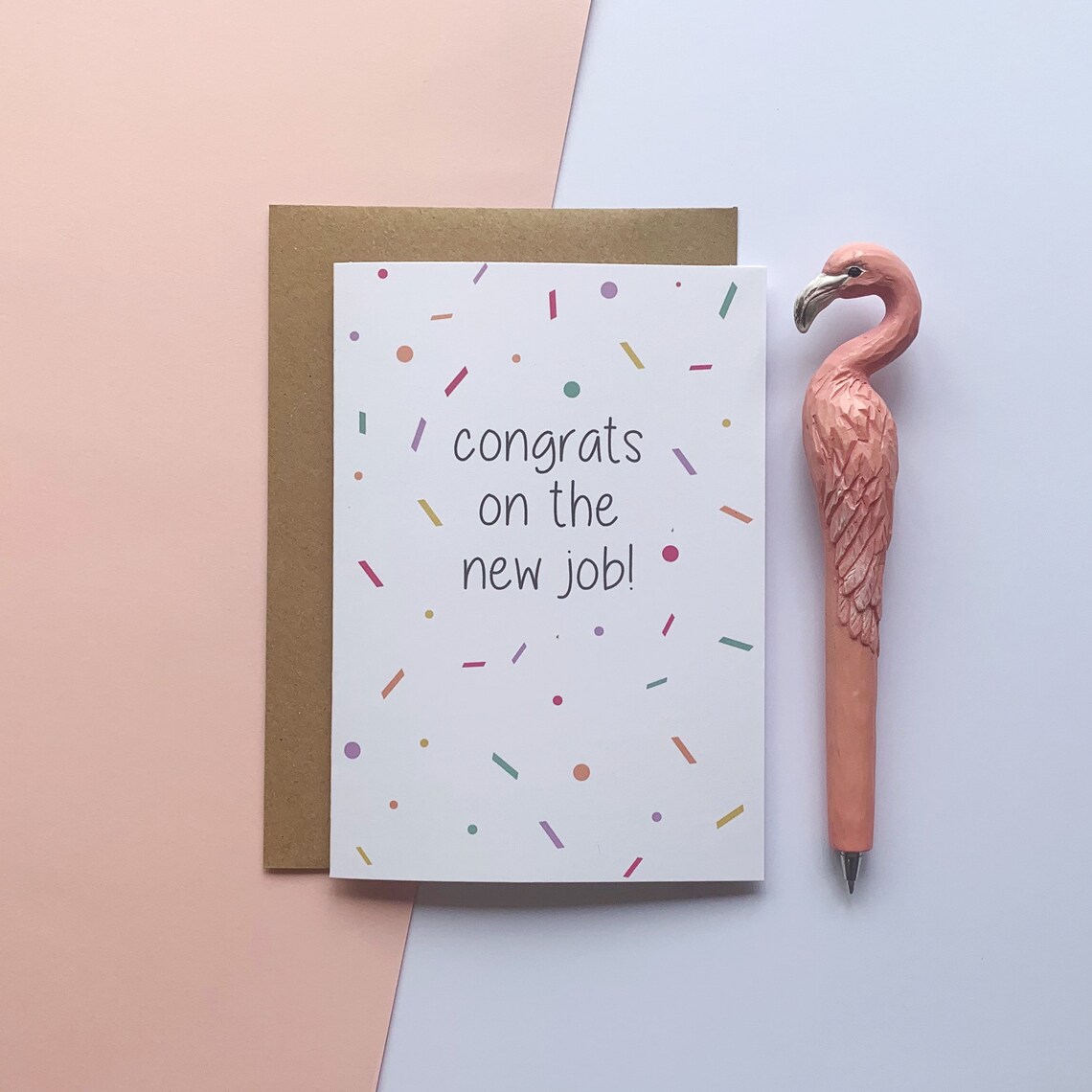 New Job Card Congrats On The New Job Greeting Card Etsy