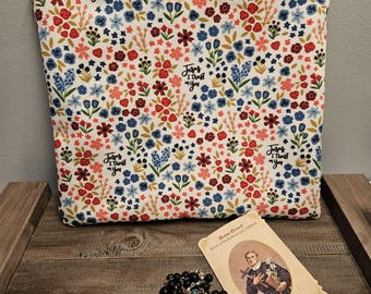 Veil Pouch Eucharistic Adoration Latin Catholic Fabric pouch Confirmation First Communion Handmade w/ zipper