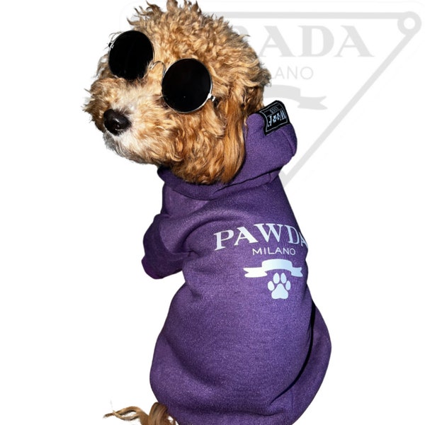 Dog Sweater Pawda Dog Hoodie Trendy Dog Sweater Designer Dog Clothes