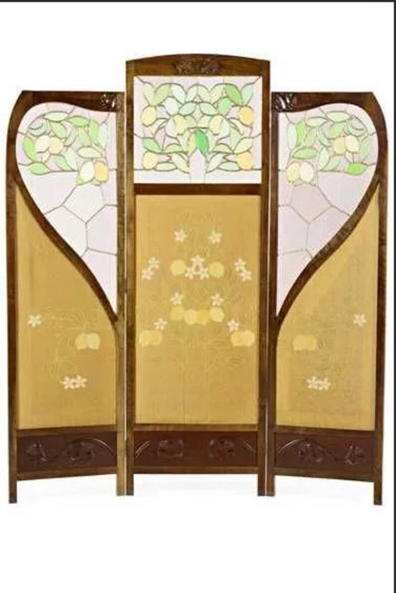 A&O Art Nouveau Room Divider Folding Screen 7 This is a Etsy