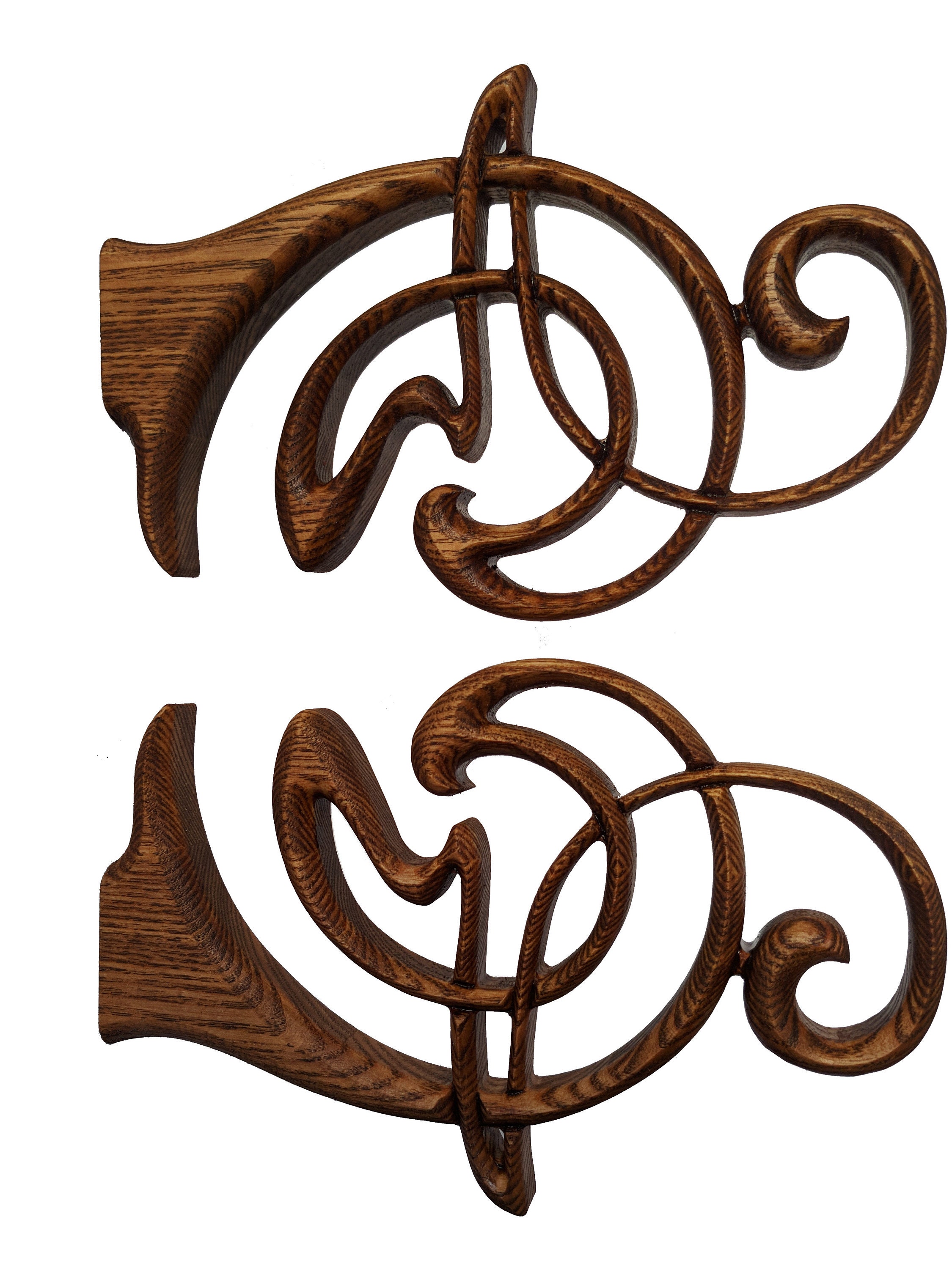 A&O wood double Curtain Rod Bracket Holder Art Nouveau Art Etsy