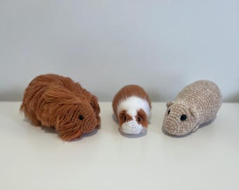 Guinea Pig Pet Custom Squeaky toy  (Pattern by @olivestoybox)