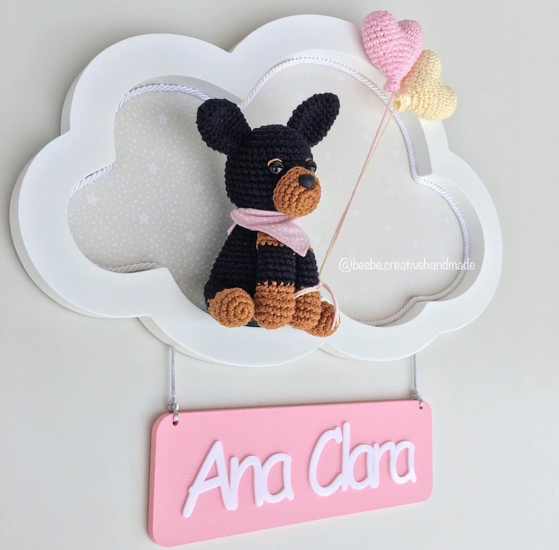 Pinscher Dog Crochet Pattern, Amigurumi Pinscher PDF Tutorial, Amigurumi Puppy Dog Crochet Pattern, English & Portuguese image 2