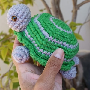 Turtle Doorstop Crochet Pattern, Amigurumi Turtle PDF Tutorial, Crochet Doorstop Pattern, English & Portuguese