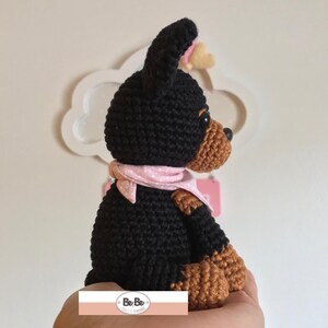 Pinscher Dog Crochet Pattern, Amigurumi Pinscher PDF Tutorial, Amigurumi Puppy Dog Crochet Pattern, English & Portuguese image 3