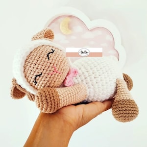 Sleeping Sheep Amigurumi Crochet Pattern PDF | Cute Lamb Toy | Nursery Decor | Stuffed Animal | Digital Download Tutorial