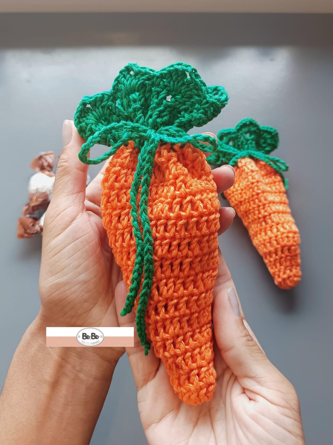 Carrot Treat Bag Crochet Pattern, Amigurumi Carrot PDF Tutorial ...