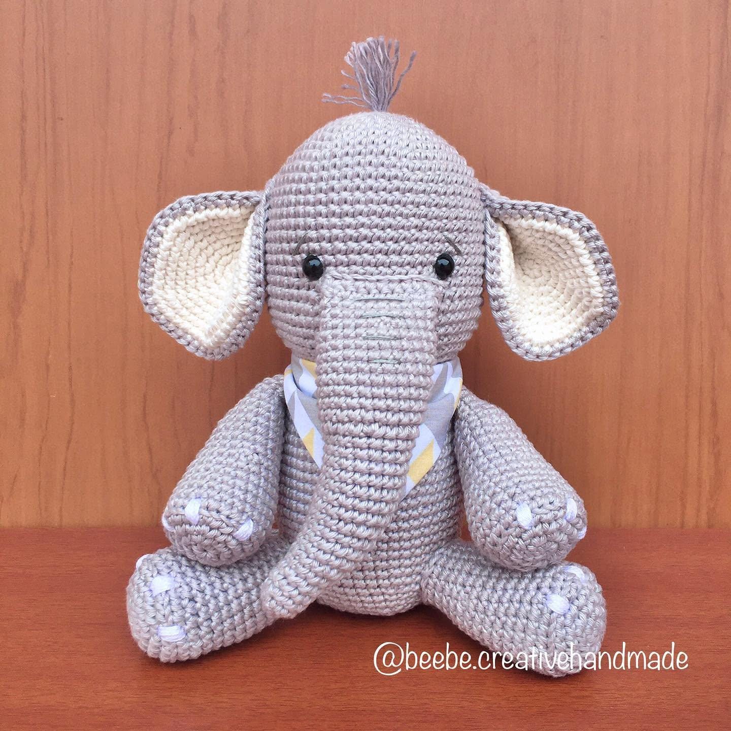 30 Elephant Crochet Patterns for Amigurumi, Plushies, Loveys, and Nursery Decor 18 Elephant Amigurumi Tutorial in English and Portuguese