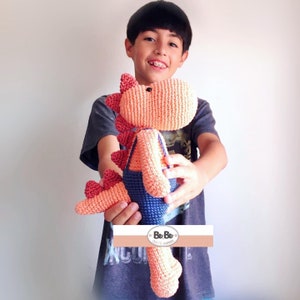 Dinosaur Rex Crochet Pattern PDF | Amigurumi T-Rex Toy | Crochet Dinosaur for Kids | Easy Tutorial | Instant Download