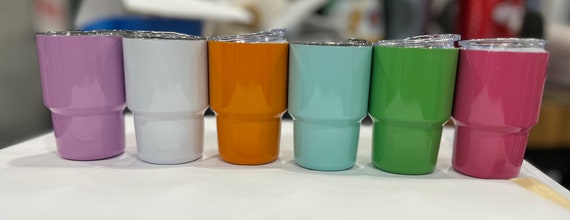 Ready to Ship Mini Tumblers, 3oz Sublimation Shot Glass Size Tumblers With  Lid and Straw, Great Gifts 