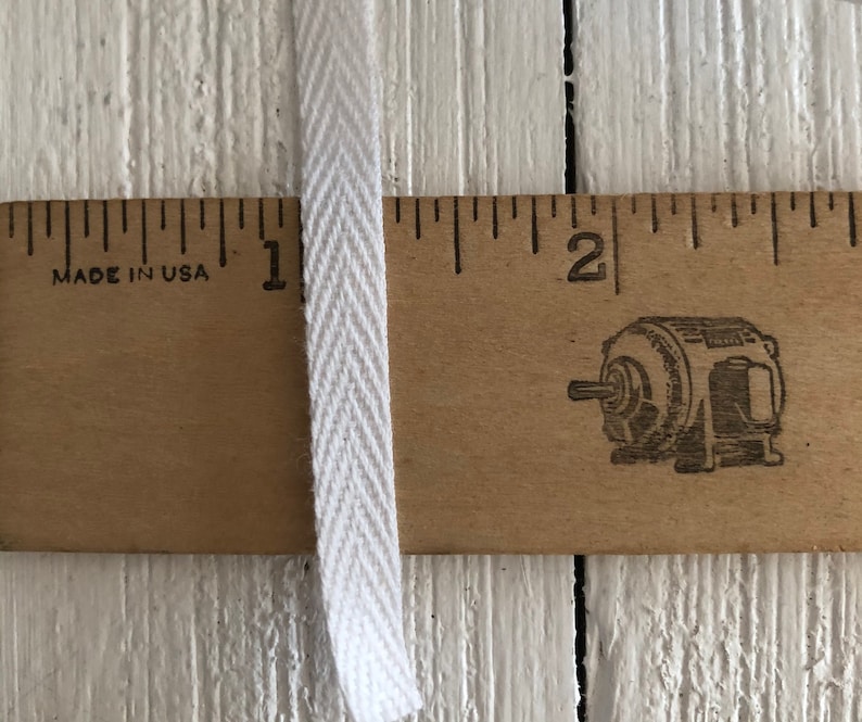 Twill Tape 1/4 inch wide Flat Cord White Natural New Etsy