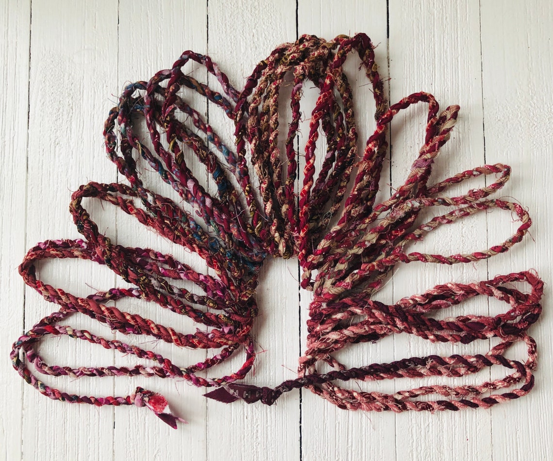 Hand Twisted Fabric Twine Rag Twine Homespun Fabric Rope Etsy