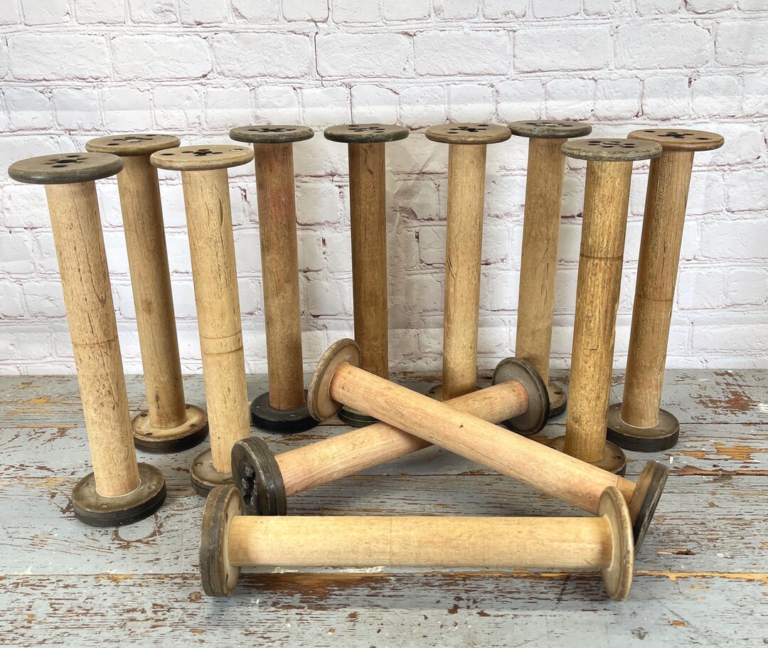 Vintage Wood Thread Spool | Choose One | Rustic Farmhouse Decor ...