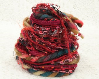 Art Yarn Bundle, Holiday Colors, created with Luxury Novelty Yarns  #115
