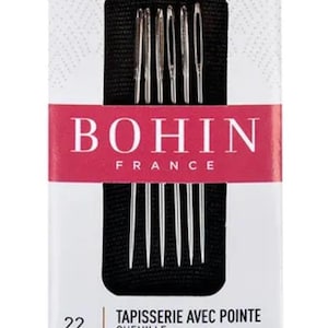 Bohin Size 22, Chenille Needles, Tapestry Needles, Perfect for Embroidery, Crewelwork, Wool Stitching, Ribbon Work, Made in France