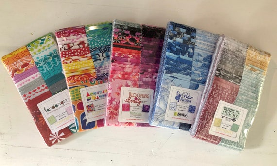 Fabric Jelly Rolls: 40 Strips, 2 1/2 W X 42 L Strips, Benartex, Contempo,  Kanvas Studio, Cherry Blossoms Studio, High Quality Quilt Fabric 