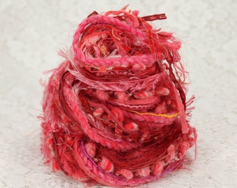 Art Yarn Luxury Novelty Yarn Bundle, Pink Salmon